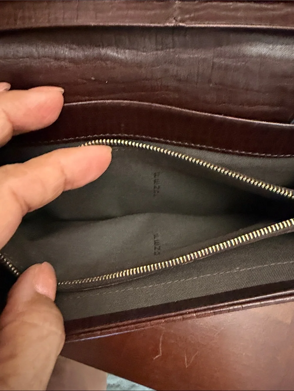 Fendi Brown and Tan Zucca Canvas Long Wallet